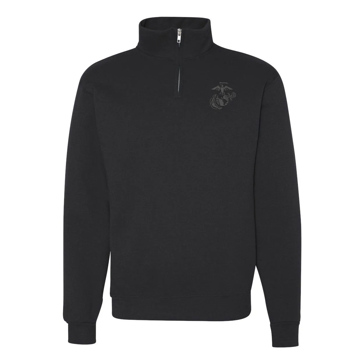 Subdued Eagle Globe and Anchor Quarter Zip Sweatshirt