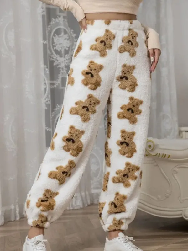 Teddy Bear Fleece Loungewear Pants
