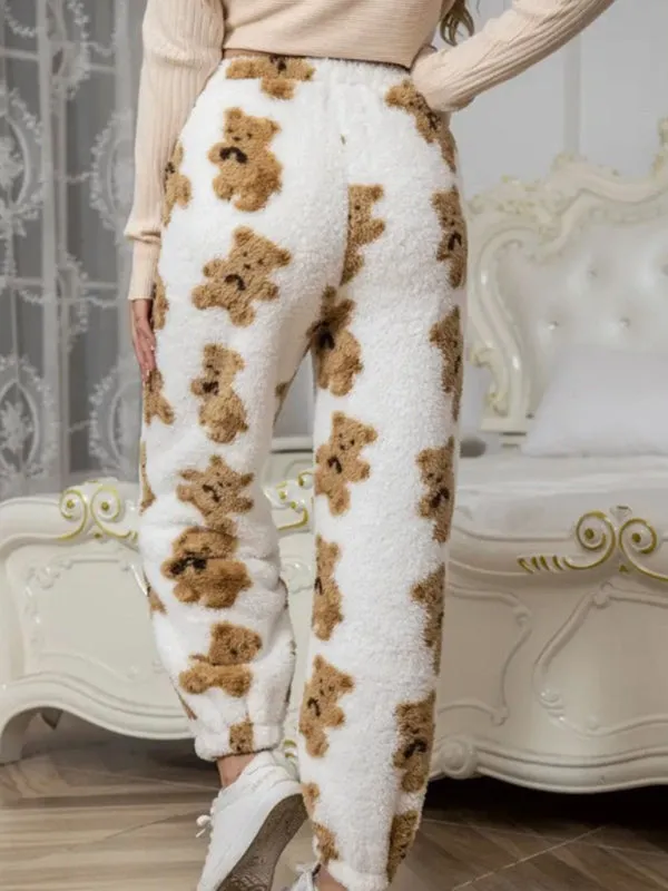 Teddy Bear Fleece Loungewear Pants