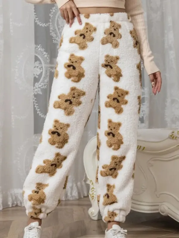 Teddy Bear Fleece Loungewear Pants