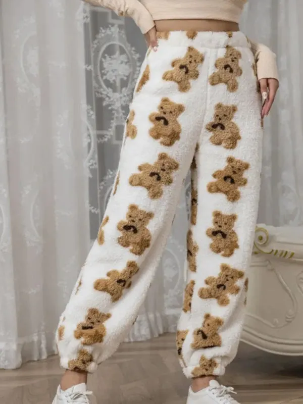 Teddy Bear Fleece Loungewear Pants