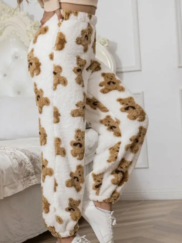 Teddy Bear Fleece Loungewear Pants