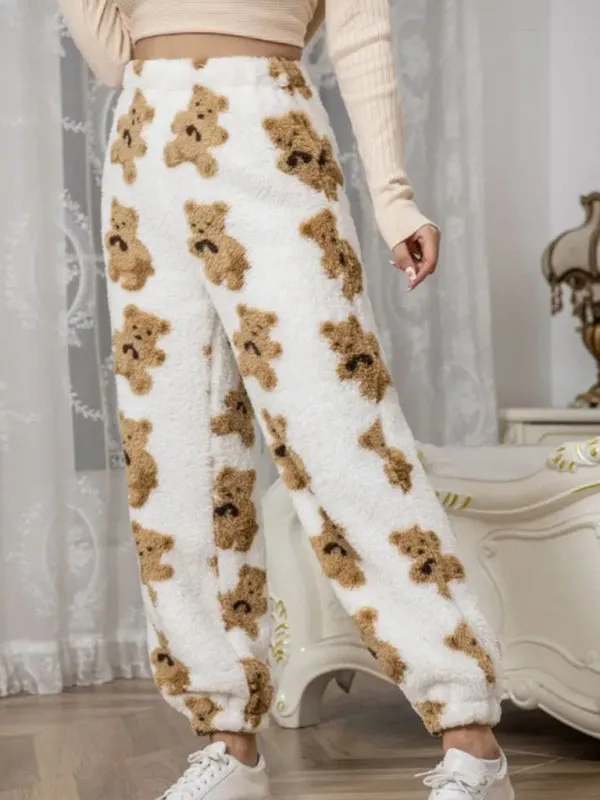 Teddy Bear Fleece Loungewear Pants