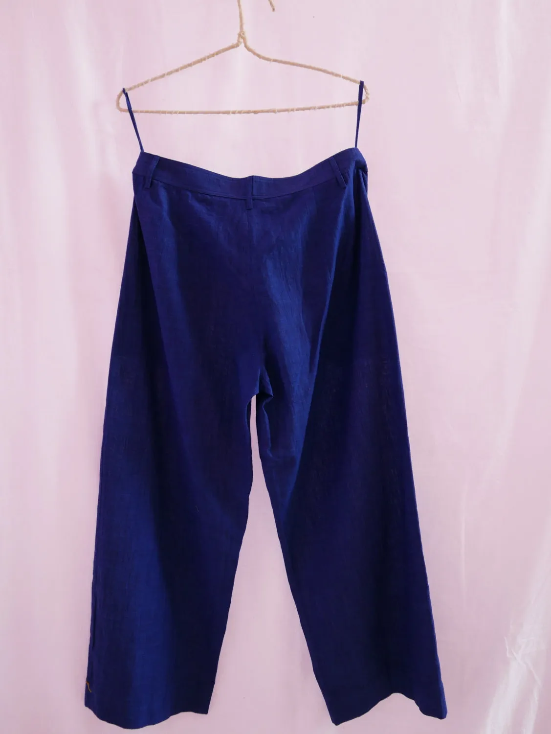 Thistle Wide Hemmed Cotton Slub Pants