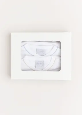 Three Short Sleeve Bodysuit Embroidered Set (1mth-12mths)