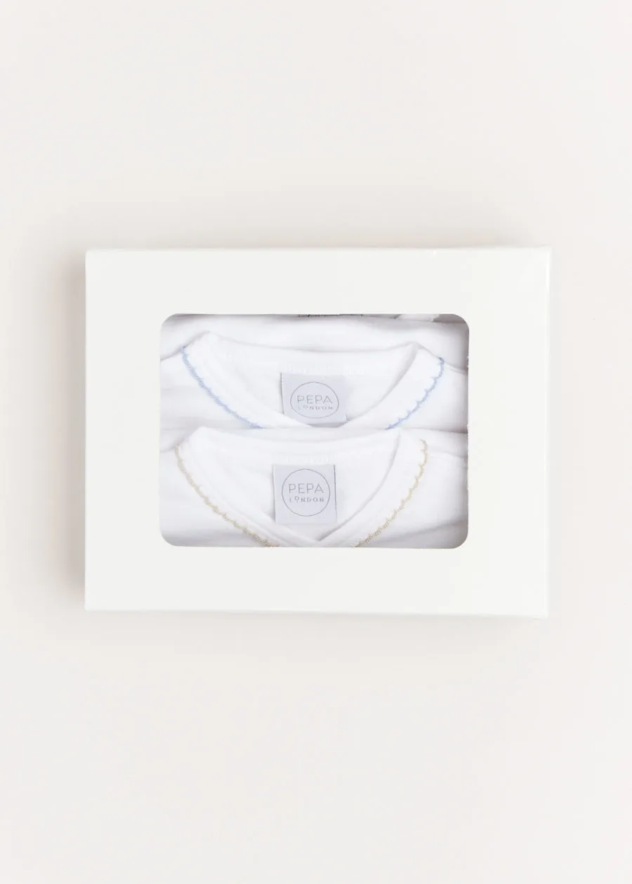 Three Short Sleeve Bodysuit Embroidered Set (1mth-12mths)