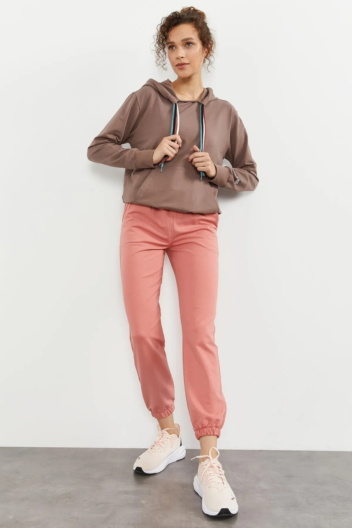 TMY Powder Pocket High Waist Comfort Fit Elastic Cuff Women's Sweatpants - 94583 - Dzhankoi