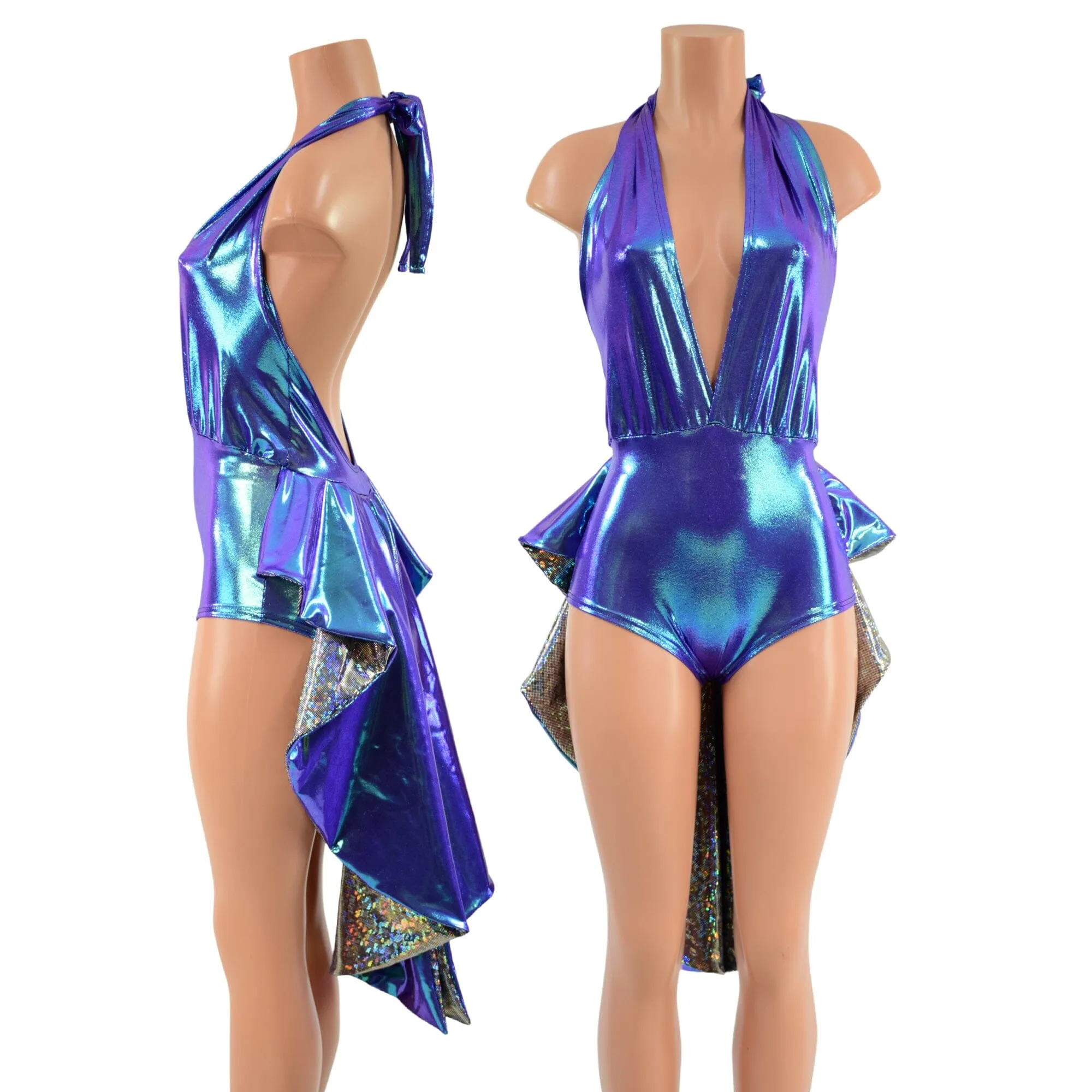 Tuxedo Style "Josie" Halter Romper