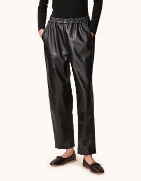 unsubscribed leather tapered pant