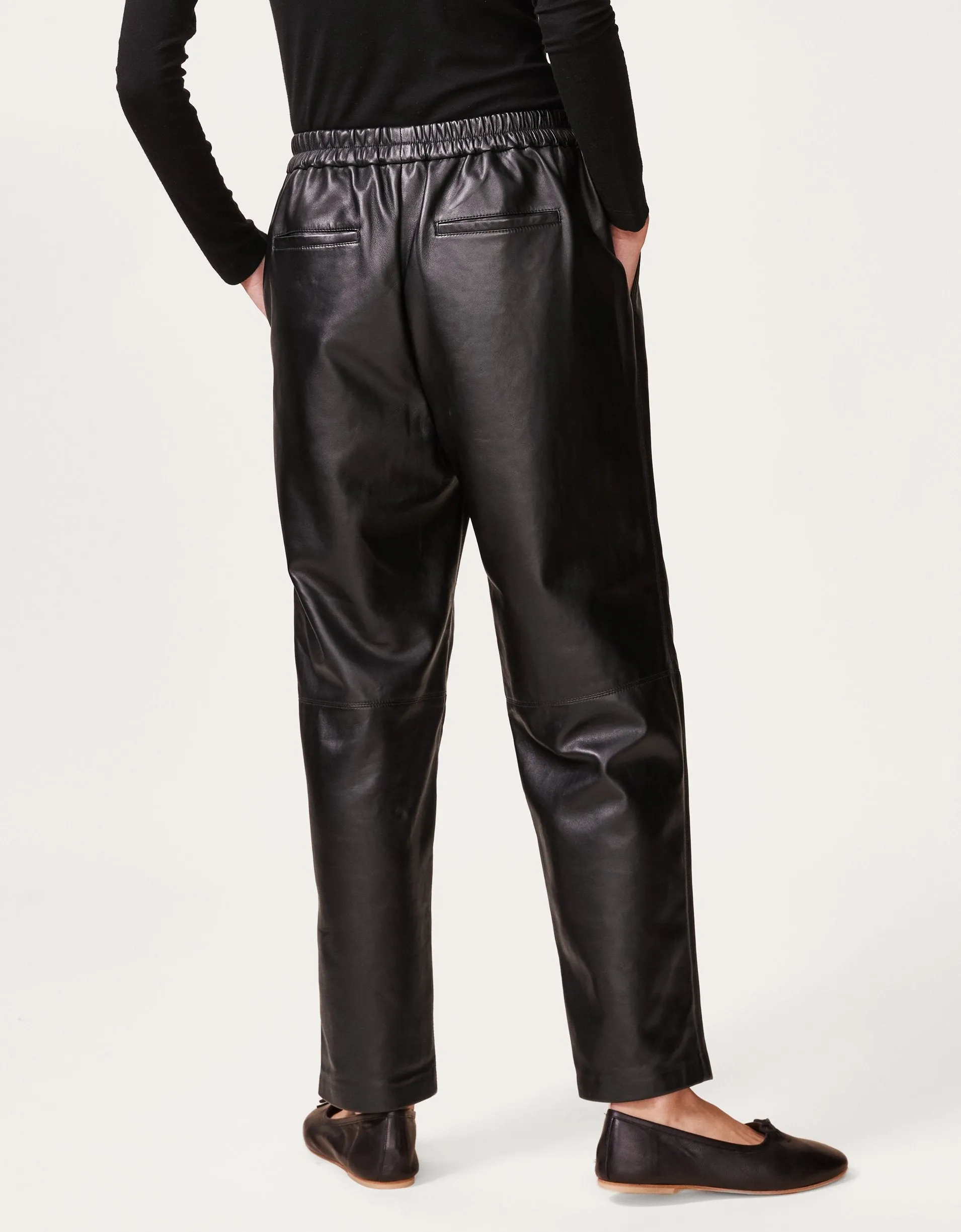 unsubscribed leather tapered pant