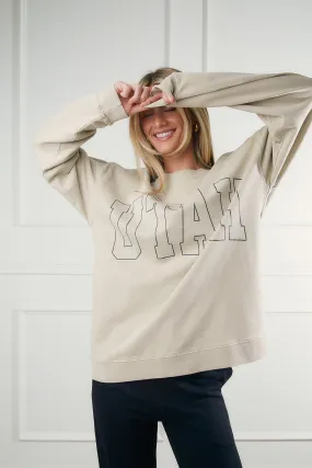 Utah Block Sweatshirt in Taupe-FINAL SALE