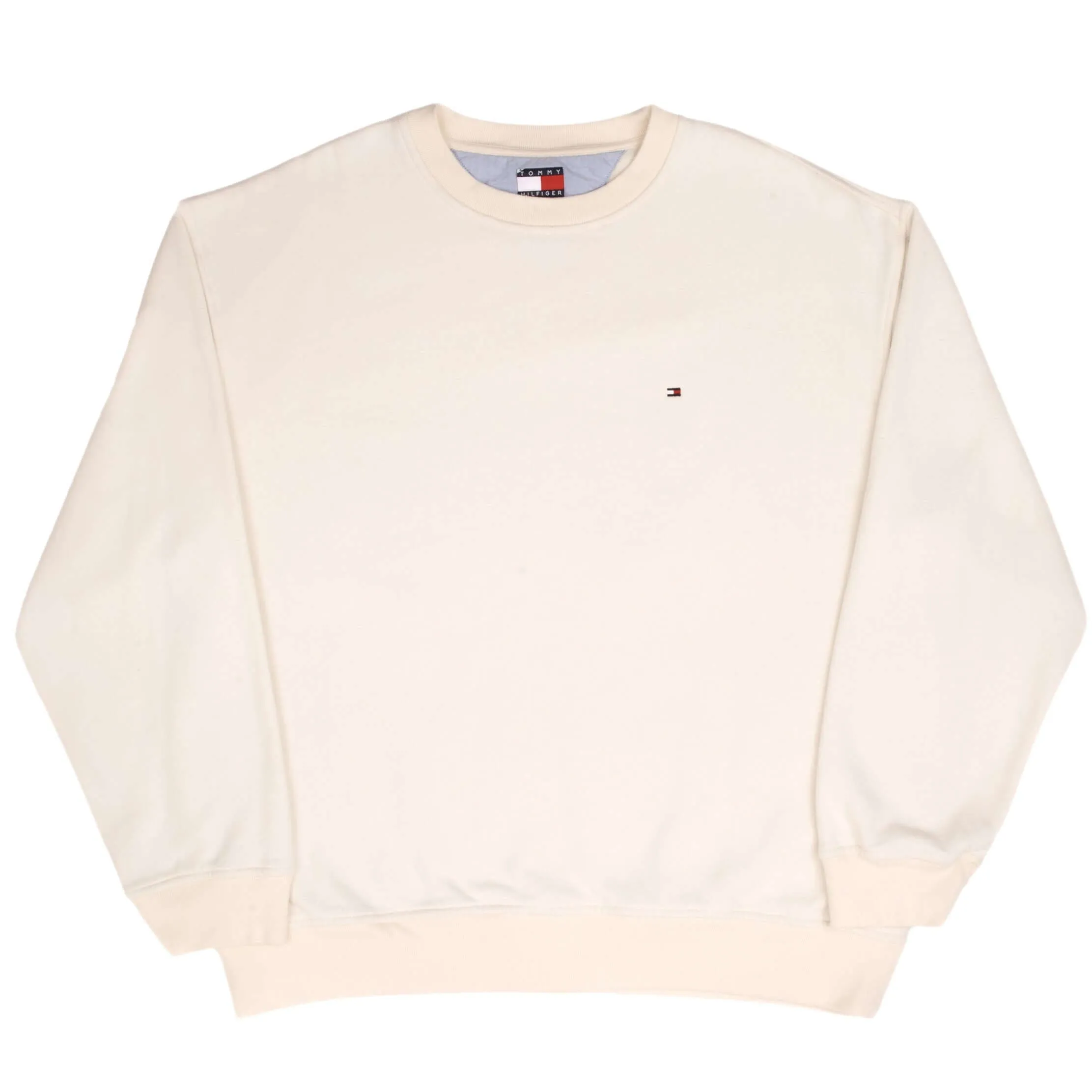 VINTAGE TOMMY HILFIGER CREAM CREWNECK SWEATSHIRT 2000S SIZE XL