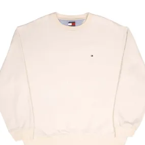 VINTAGE TOMMY HILFIGER CREAM CREWNECK SWEATSHIRT 2000S SIZE XL