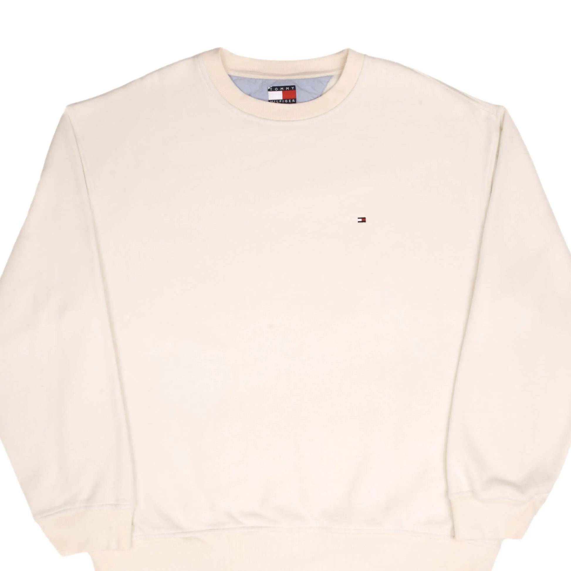 VINTAGE TOMMY HILFIGER CREAM CREWNECK SWEATSHIRT 2000S SIZE XL
