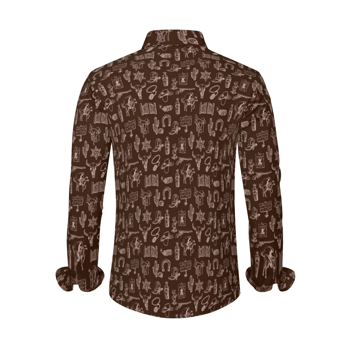 Western Shirt, Brown Cowboy Shirt, Western Shirt Men, Western Shirt For men, Rodeo Shirt Men, Brown cowboy shirt