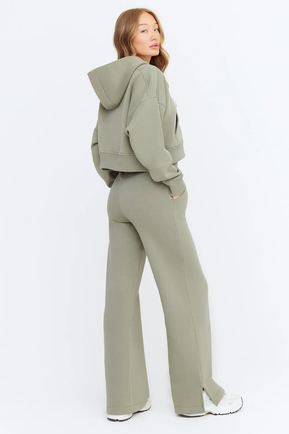WIDE LEG CLUB JOGGER - VINTAGE KHAKI