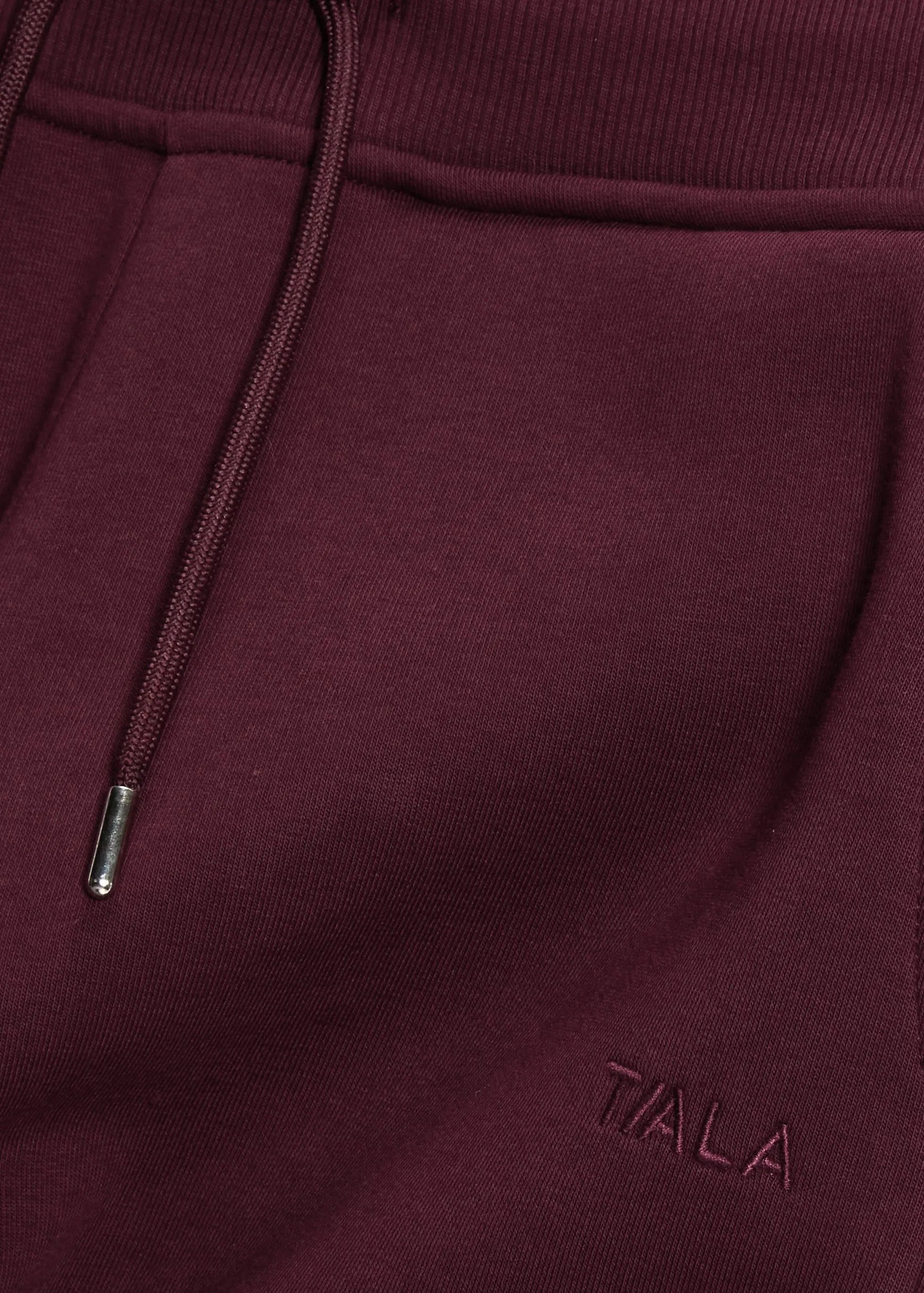 WIDE LEG CLUB LOGO JOGGER - BURGUNDY