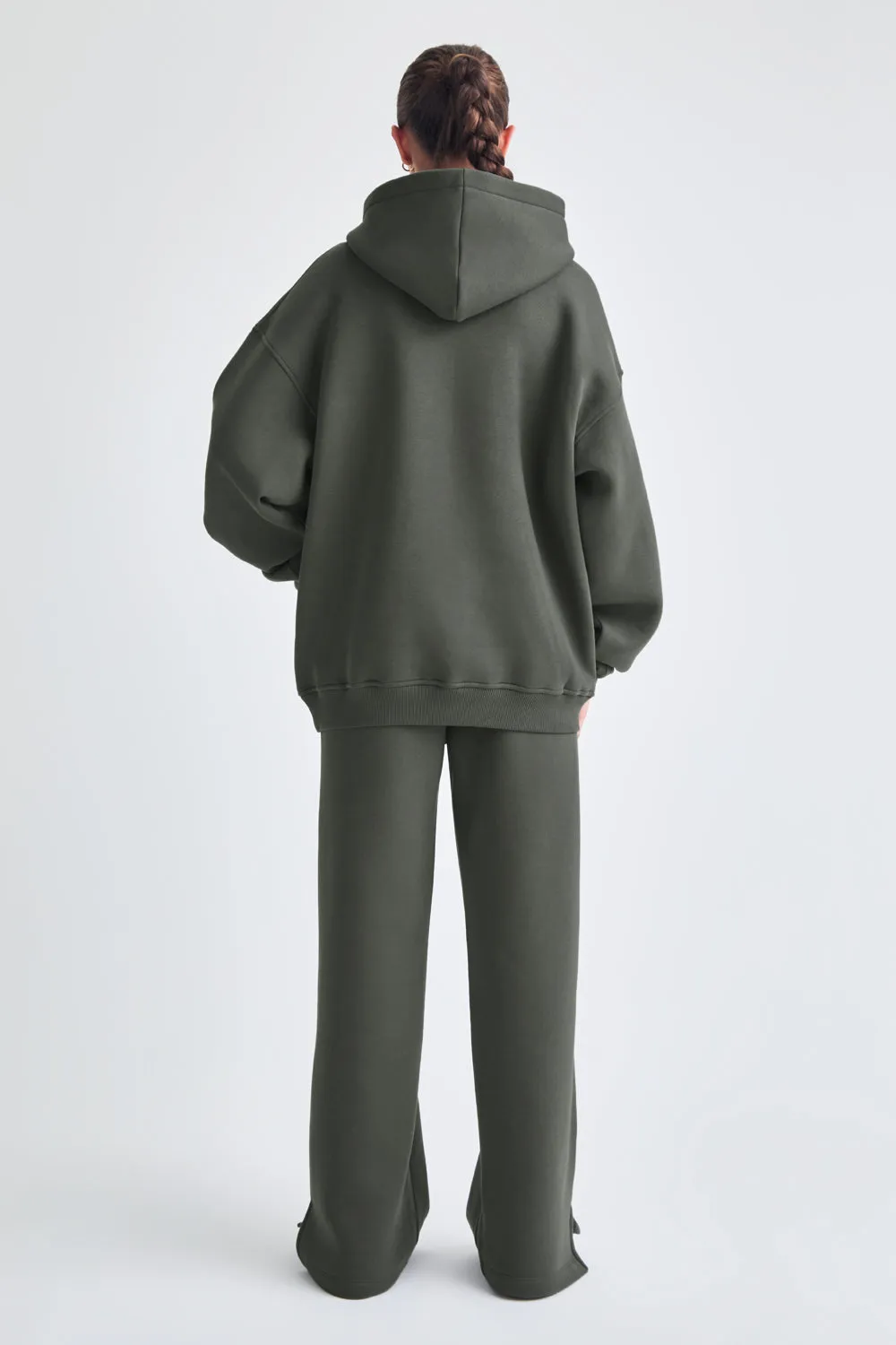 WIDE LEG CLUB LOGO JOGGER - DARK OLIVE