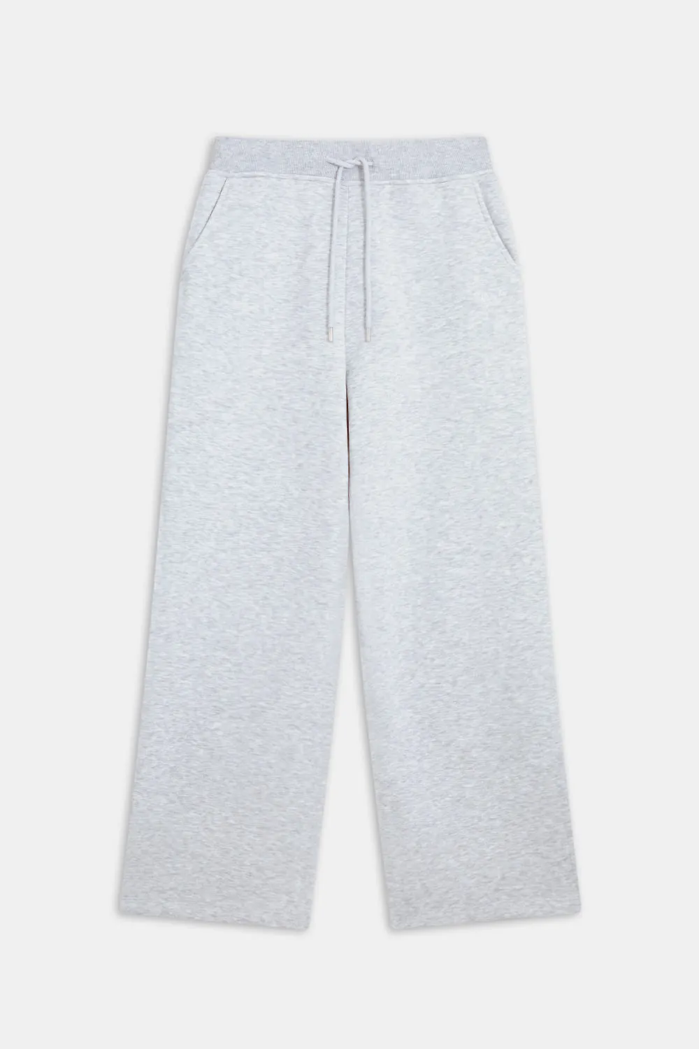 WIDE LEG CLUB LOGO JOGGER - GREY MARL