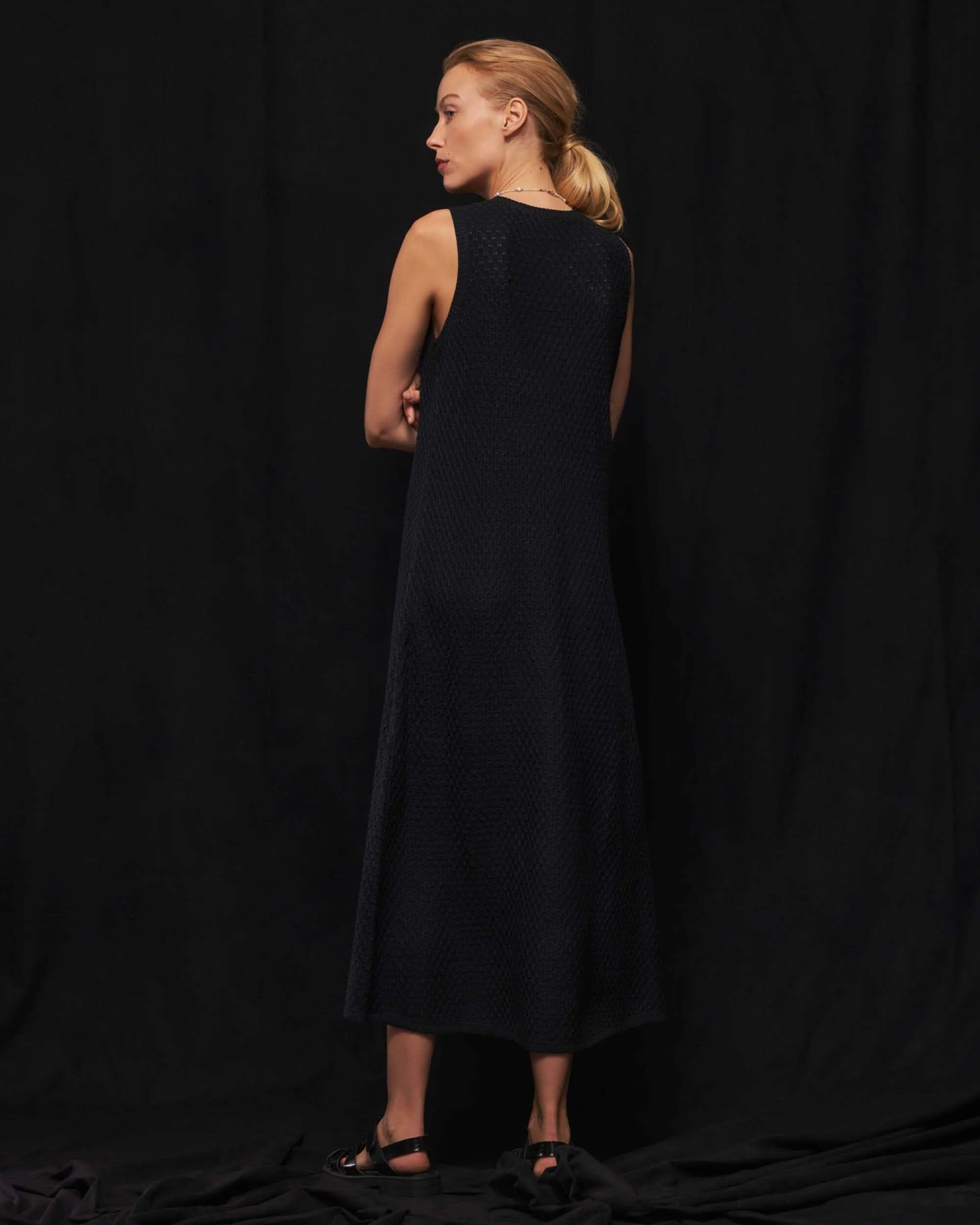 Women's Crochet Knit Column Dress