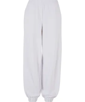 Womens high waist balloon sweatpants | White