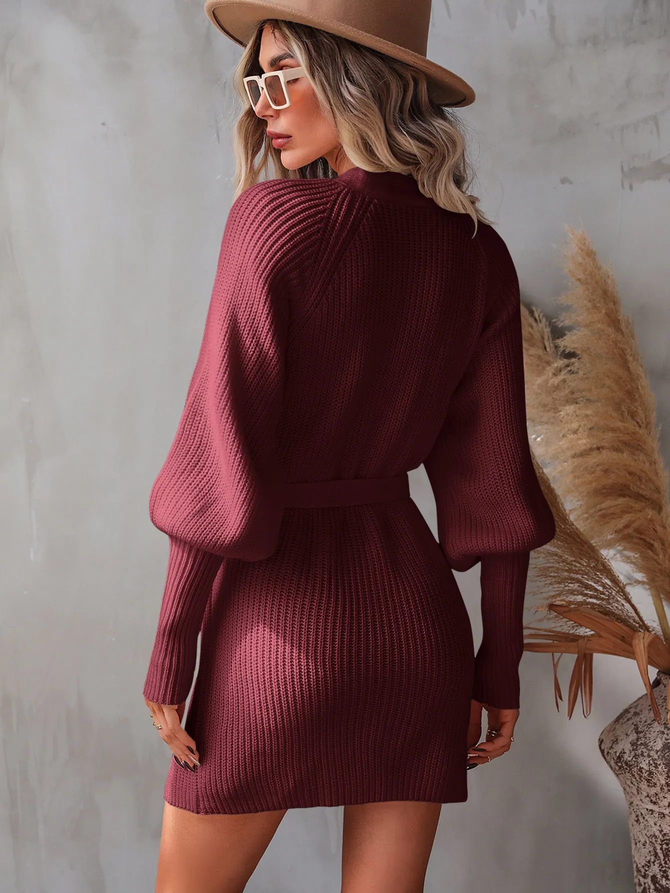 Wrap Sweater Dress