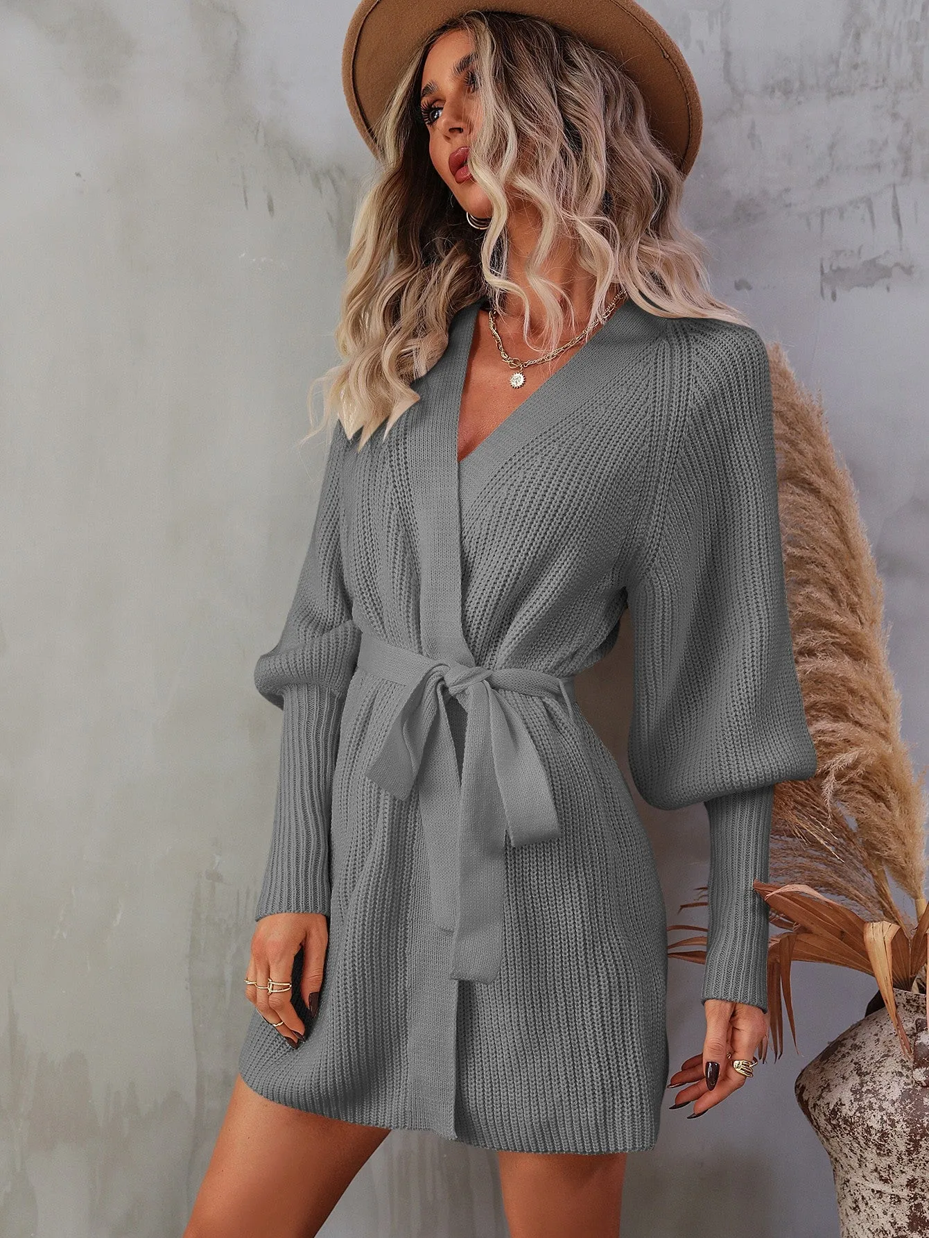 Wrap Sweater Dress