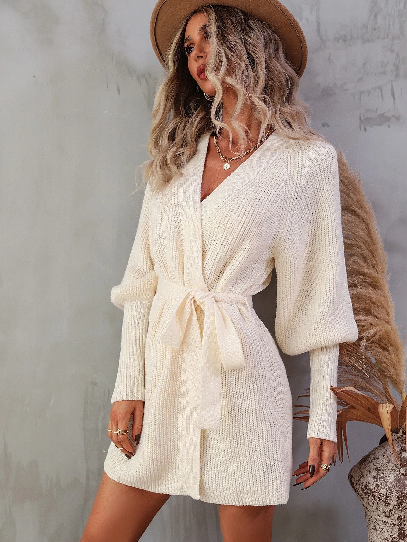Wrap Sweater Dress