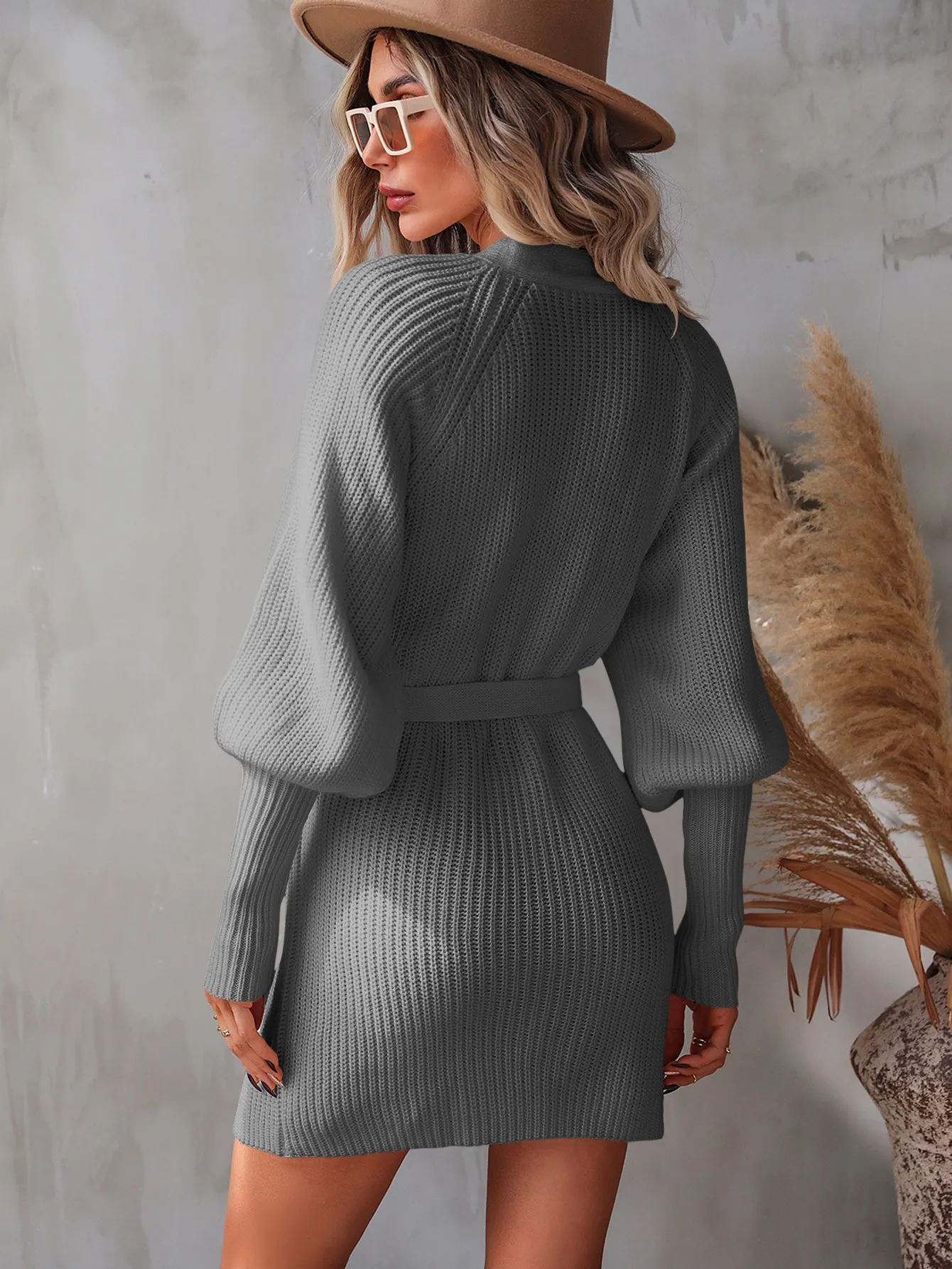 Wrap Sweater Dress