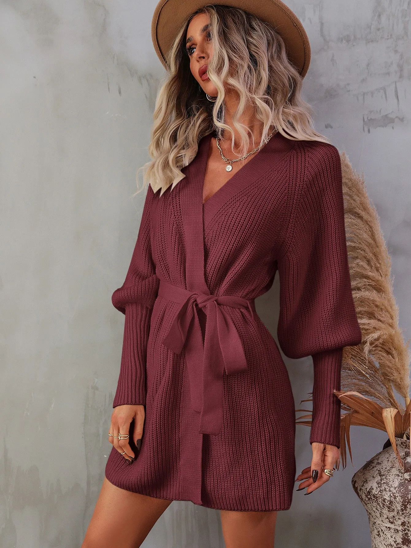 Wrap Sweater Dress