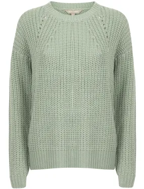 Zember Fisherman Knit Pointelle Jumper in Blue Surf - Tokyo Laundry