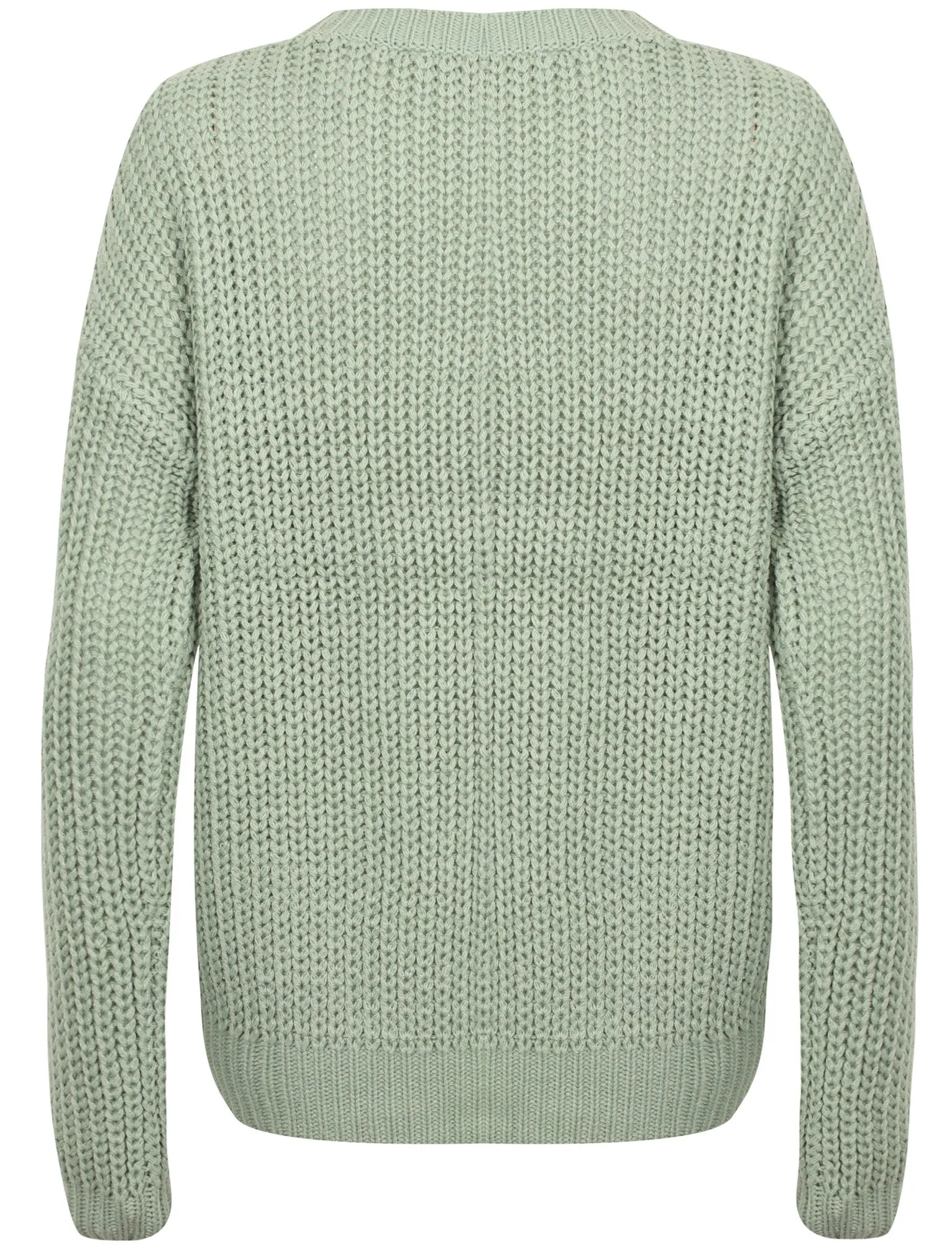Zember Fisherman Knit Pointelle Jumper in Blue Surf - Tokyo Laundry